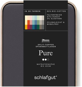 Schlafgut, Schlafgut Topper-fixleintuch 200/220 cm , Pure 5047S-00006000-305-556 , Grau , Textil , 200 cm , Jersey , Rundumgummi, bügelfrei, keine Sondergrössen, weich und anschmiegsam, perfekter Sitz , 003444035501, Schlafgut Topper-fixleintuch 200/220 cm , Pure 5047S-00006000-305-556 , Grau , Textil , 200 cm , Jersey , Rundumgummi, bügelfrei, keine Sondergrössen, weich und anschmiegsam, perfekter Sitz , 003444035501