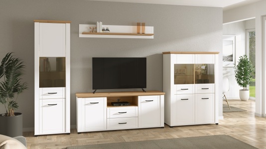 HOME AFFAIRE, Home affaire Vitrine »Valencia«, Sicherheitsglas 4 mm, Home affaire Vitrine »Valencia«, 2 Türen mit 4mm-Sicherheitsglas, Breite 103,5 cm