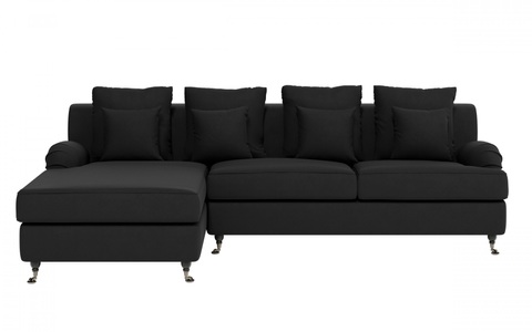 Guido Maria Kretschmer Home&Living, Guido Maria Kretschmer Home&Living Ecksofa »NORIN«, (2 St.), zwei Fussarten: vorne - Rollen, hinten - Holzfüsse, Guido Maria Kretschmer Home&Living Ecksofa »NORIN L-Form«, zwei Fussarten: vorne - Rollen, hinten - Holzfüsse