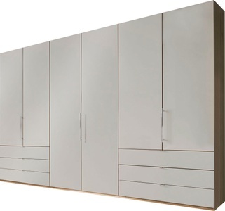 Wiemann, WIEMANN Falttürenschrank »Loft«, Venda Falttürenschrank glasfront in eichefarben, champagner , Loft , Metall , 6 Fächer , 6 Schubladen , 300x216x58 cm , Dekorfolie,Nachbildung , Typenauswahl, Beimöbel erhältlich, umfangreiches Zubehör erhältlich, In verschiedenen Grössen erh?