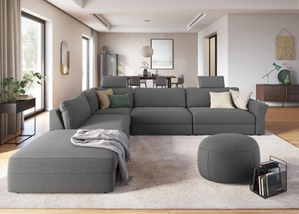 SIT&MORE, sit&more Ecksofa, mit Sitztiefenverstellung, sit&more Ecksofa »Cadabra L-Form«, Breite 356 cm, mit Sitztiefenverstellung