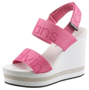 CALVIN KLEIN JEANS, Calvin Klein Jeans High-Heel-Sandalette »NATALIA 3T *I«, mit Klettverschluss-Riemchen, 