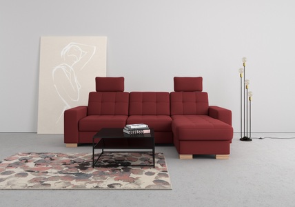 SIT&MORE, sit&more Ecksofa, wahlweise mit Bettfunktion und Bettkasten, sit&more Ecksofa »Quincy L-Form«, wahlweise mit Bettfunktion und Bettkasten
