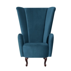 MAX WINZER, Max Winzer® Ohrensessel »Anastasia«, mit geschwungenen Holzfüssen, Hochlehner, Max Winzer® Ohrensessel »Anastasia Designsessel, extravaganter Hochlehnsessel, trendige Farben«, elegantes Highlight im Wohnzimmer, mit geschwungenen Holzfüssen