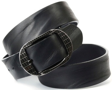 ANTHONI CROWN, Anthoni Crown Vollleder Jeansgürtel in Schwarz, Anthoni Crown Ledergürtel