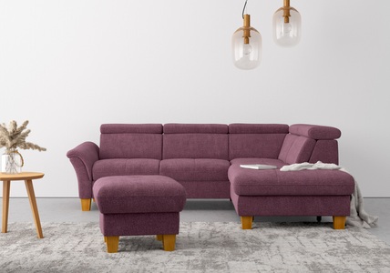 HOME AFFAIRE, Home affaire Ecksofa »Lindgren«, wahlweise mit TV-Funktion, Stauraum und Kopfteilverstellung, 