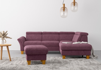 HOME AFFAIRE, Home affaire Ecksofa »Lindgren«, wahlweise mit TV-Funktion, Stauraum und Kopfteilverstellung, 