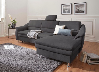 SIT&MORE, sit&more Ecksofa, sit&more Ecksofa »Cardoso L-Form« mit Federkern, wahlweise mit Bettfunktion