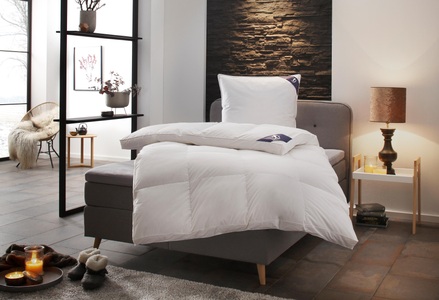 SPESSARTTRAUM, SPESSARTTRAUM Daunenbettdecke »Exklusiv Bettdecke 135x200 und weitere Grössen«, polarwarm, Füllung 100% Daunen, Bezug Baumwolle, (1 St.), Ideal für Sommer und Winter, SPESSARTTRAUM Daunenbettdecke »Exklusiv, Bettdecken für Sommer und Winter«, Füllung 100% Daunen, Klasse 1, Downpass zertifiziert, Bezug 100% Baumwolle, nachhaltig (Made in Green), Hausstauballergiker geeignet, (1 St.), 5 Wärmeklassen & 8 Grösse