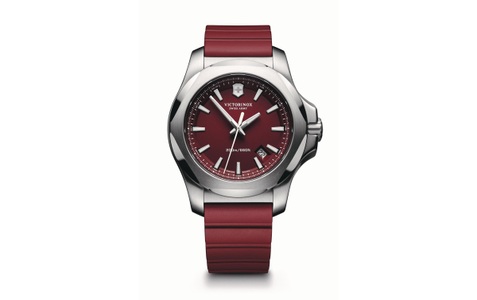 Victorinox, Victorinox Swiss Army 241719.1 I.n.o.x rosso gomma & acciaio orolog..., Victorinox I.N.O.X. - Rot - 43 mm