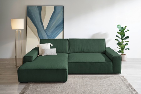 HOME AFFAIRE, Home affaire Ecksofa »NEU: SHERWOOD XXL 284, Big-Sofa L-Form, tiefe Sitzfläche 95 cm, Cord«, Recamiere rechts/links, als Schlafsofa stellbar, Cord u. Leinenoptik, Home affaire Ecksofa »NEU: SHERWOOD XXL 284, Big-Sofa L-Form, tiefe Sitzfläche 95 cm, Cord« Recamiere rechts/links, als Schlafsofa stellbar, Cord u. Leinenoptik