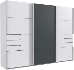 Wimex, Wimex Schwebetürenschrank »Bangkok«, Kleiderschrank 3-türig, 270cm breit, mit 6 praktischen Aussenschubladen, Wimex Schwebetürenschrank »Saigon, mit kompletter Innenausstattung, Made in Germany«, Kleiderschrank 3-türig, 270cm breit, mit 6 praktischen Aussenschubladen
