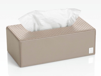 JOOP!, Joop Papiertuchbox Lederoptik Stein Rechteckig 25 x 12.5 cm, Joop! Papierspender kunststoff , 010970413 Joop! Bathline , Grau , 25x8x12.5 cm , 007645012903