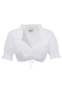 Marjo, Marjo Dirndlbluse mit Gummizug am Saum, 
