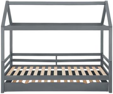 LÜTTENHÜTT, Lüttenhütt Kinderbett »Alpi«, aus massivem Kiefernholz, inklusive Bettschubkasten und Lattenrost, Liegefläche 90x200 cm, Hausbett, GOODproduct Kinderbett »Alpi« inklusive Bettschubkasten und Lattenrost, Liegefläche 90x200 cm