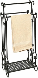 HOME AFFAIRE, Home affaire Handtuchhalter »Antik«, schwarz, mit 3 Stangen, Home affaire Handtuchhalter »Antik«, schwarz, mit 3 Stangen