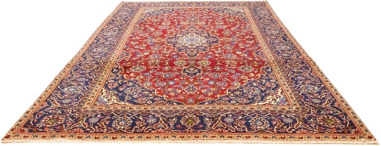 MorgenLand, morgenland Wollteppich »Keshan Teppich handgeknüpft rot«, rechteckig, 8 mm Höhe, 