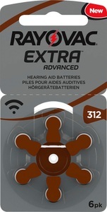 Rayovac, RAYOVAC Batterie »Extra Advanced«, PR41, (Packung, 6 St.), Hörgeräte-Batterien 312 Extra Advanced 1,45V 180 mAh 6er-Pack