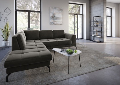 sit&more Ecksofa »Bendigo V«, inklusive Sitztiefenverstellung, Bodenfreiheit 15 cm, wahlweise in 2 unterschiedlichen Fussfarben