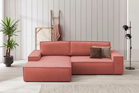 Home affaire Ecksofa »SHERWOOD«, mit Bett-Funktion (Liegefläche 210x136 cm), mit 2 losen Rückenkissen