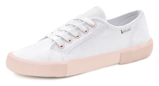 Lascana, LASCANA Sneaker, mit farblich abgesetzter Sohle, LASCANA Sneaker »Halbschuh,«, Schnürhalbschuh, Freizeitschuh mit farblich abgesetzter Sohle