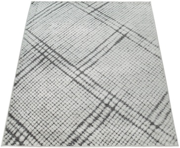 PACO HOME, Paco Home Teppich »Leto 211«, rechteckig, 16 mm Höhe, Kurzflor, modernes Gitter Muster, ideal im Wohnzimmer & Schlafzimmer, 