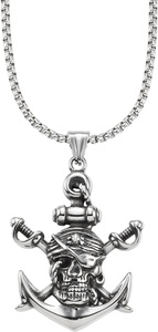 Bruno Banani Kette mit Anhänger »Schmuck Geschenk Venezia Piraten Anker Totenkopf, B4121N/20/00/55«