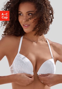 Vivance Push-up-BH, mit Spitze in Kussmund-Optik mit Neckholder-Träger, Dessous