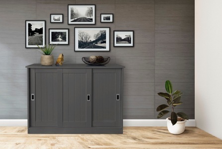HOME AFFAIRE, Home affaire Schuhkommode »Nekso«, MDF, 3 Schiebetüren, 
