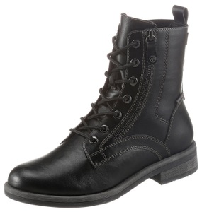 TAMARIS, Tamaris Schnürboots »SHAE«, mit modischem Zierreissverschluss, Tamaris Schnürboots »SHAE«, Blockabsatz, Schnürboots Stiefelette mit Zierreissverschluss