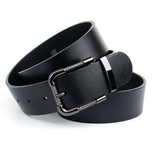 ANTHONI CROWN, Anthoni Crown Vollledergürtel in Schwarz, Anthoni Crown Ledergürtel, mit Schliesse in Schwarz Metallic
