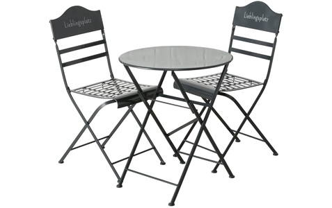 Boltze, Gartenset, Boltze, »Lieblingsplatz Eisen, Dunkelgrau« (1 Set), 