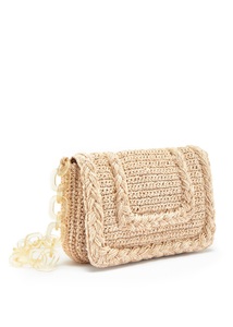 VIVANCE, Vivance Mini Bag »Strandtasche«, Handtasche, Henkeltasche mit Kettenhenkel, Vivance Mini Bag »Strandtasche«, Basttasche, Handtasche, Henkeltasche mit Kettenhenkel