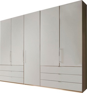 Wiemann, WIEMANN Falttürenschrank »Loft«, Venda Falttürenschrank glasfront in eichefarben, champagner , Loft , Metall , 6 Fächer , 6 Schubladen , 250x216x58 cm , Dekorfolie,Nachbildung , Typenauswahl, Beimöbel erhältlich, umfangreiches Zubehör erhältlich, In verschiedenen Grössen erh?