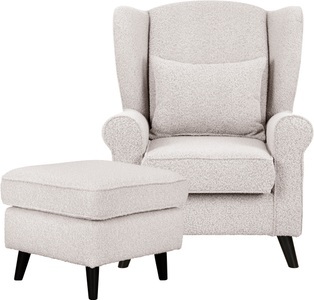Home affaire Sessel »CHISTELLE«, Ohrensessel, auch in Bouclé, B/T/H: 81/87/99 cm