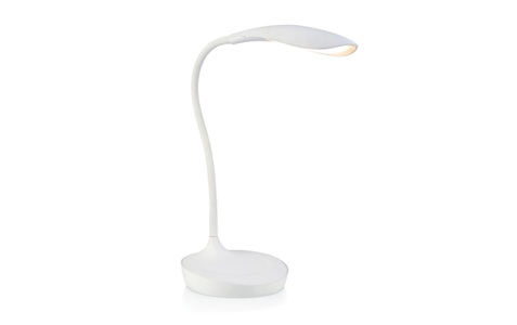 Markslöjd, LED-Tischleuchte Swan, weiß, Markslöjd Schreibtischleuchte SWAN USB Weiss