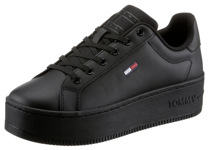 TOMMY JEANS, Tommy Jeans Plateausneaker »TOMMY JEANS FLATFORM ESS«, im trendigen monochromen Look, 