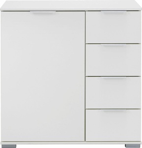 Wimex, home24 Kommode Nadja, MID.YOU Kommode 81/83/41 cm , Nadja , Silberfarben , Holzwerkstoff , 81x83x41 cm , Dekorfolie,Nachbildung,Nachbildung , in verschiedenen Holzdekoren erhältlich , 001787067723