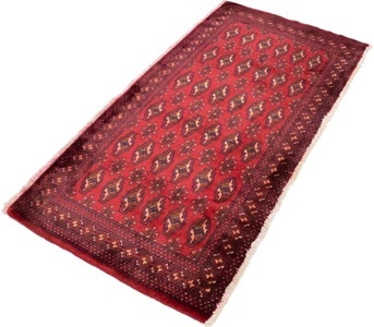 MorgenLand, morgenland Wollteppich »Turkaman Teppich handgeknüpft rot«, rechteckig, 8 mm Höhe, morgenland Wollteppich »Turkaman Teppich handgeknüpft rot«, rechteckig, 8 mm Höhe