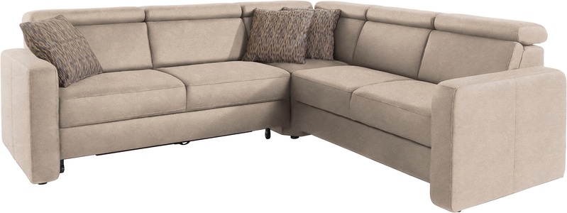 sit&more Ecksofa »Bologna«, inklusive Kopfteilverstellung und Federkern, wahlweise mit Bettfunktion und Schubkasten