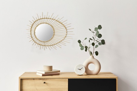 Kayoom, Kayoom Wandspiegel »Rattan Spiegel Aina 125«, (1 St.), Kayoom Wandspiegel »Rattan Spiegel Aina 125«, (1 St.)