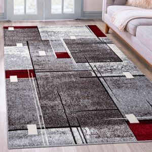 my home Teppich »Deblin«, rechteckig, weicher Flor, Kurzflor, Karo-Design, modern, geometrisches Muster