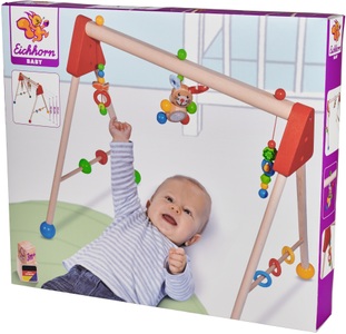 Simba Toys GmbH & Co., Eichhorn 100017032 - Spieltrapez, Spieletrainer, Spielbogen, Spielbogen BUNTER HASE aus Holz