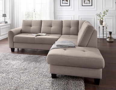 SIT&MORE, sit&more Ecksofa, sit&more Ecksofa »Varese L-Form«, mit Federkern, wahlweise mit Bettfunktion und Stauraum