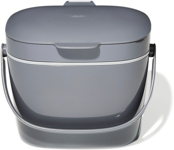 OXO, OXO - Kompost-Eimer - Grau, OXO Good Grips Biomülleimer, 1 Behälter, Komposteimer, geruchsdicht, 6,6 Liter
