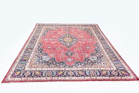 MorgenLand, morgenland Wollteppich »Maschad Teppich handgeknüpft rot«, rechteckig, 8 mm Höhe, morgenland Wollteppich »Maschad Teppich handgeknüpft rot«, rechteckig, 8 mm Höhe
