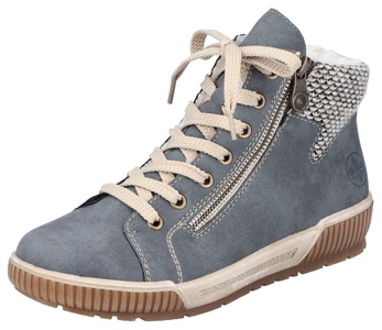 Rieker, Rieker Winterboots, in sportivem Look, Rieker Damen Schnürschuh Blau