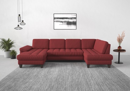 SIT&MORE, sit&more Wohnlandschaft, wahlweise mit Bettfunktion, Bettkasten, Sitztiefenverstellung, sit&more Wohnlandschaft »Westham U-Form«, wahlweise mit Bettfunktion, Bettkasten, Sitztiefenverstellung