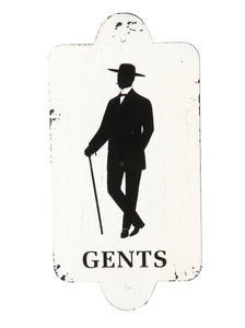 Ambiente Haus, Ambiente Haus Metallschild »Metallbild - Gentlemen 28x14cm«, (1 St.), Ambiente Haus Metallbild »Metallbild - Gentlemen 28x14cm«, (1 St.)