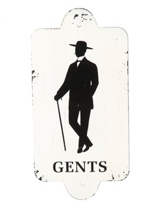 Ambiente Haus, Ambiente Haus Metallschild »Metallbild - Gentlemen 28x14cm«, (1 St.), Ambiente Haus Metallbild »Metallbild - Gentlemen 28x14cm«, (1 St.)